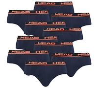 Head Herren Basic Brief Pant Slip Unterwäsche Unterhose 10 er Pack, Farbe:003 - Blue/Orange, Bekleidungsgröße:L