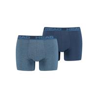 Boxershorts HEAD "HEAD BASIC BOXER 2P", Damen, Gr. XL, blau (blau, heaven), Obermaterial: 95% Baumwolle, 5% Elasthan, unifarben mit Farbeinsatz, körpernah, Unterhosen, mit elastischem Logobund (636876