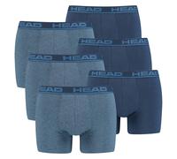 HEAD Herren Boxershort, 6er Pack - Basic, Baumwoll Stretch, einfarbig XL Blau (Blue Heaven)