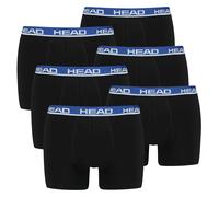 HEAD Herren Boxershort, 6er Pack - Basic, Baumwoll Stretch, einfarbig M Schwarz/Blau
