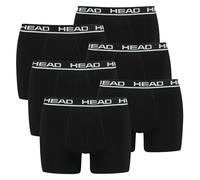 HEAD Herren Boxershort, 6er Pack - Basic, Baumwoll Stretch, einfarbig S Schwarz