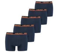 HEAD Herren Boxershorts, 5er Pack - Basic Boxer Trunks ECOM, Stretch Cotton Dunkelblau L