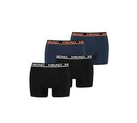 HEAD Herren Boxershorts 841001001 Basic Boxer – 8er Pack Schwarz/Blau-Orange Größe M