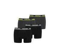 Head Herren Boxershorts Unterhosen 4P (Black/Phantom Lime, XL)