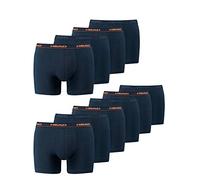 HEAD Herren Boxershorts Cotton Stretch 891003001 4er Pack, Farbe:Blau, Wäschegröße:L, Menge:4er Pack (2X 2er Pack), Artikel:-493 Peacoat/orange