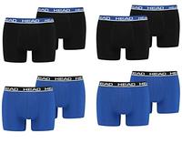 HEAD Herren Boxershorts 841001001 Basic – 8er-Pack, Black Blue/Blue Black, Größe L
