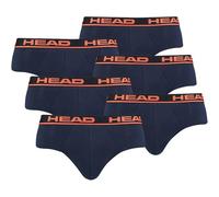 HEAD Herren Brief, 6er Pack - Slip, Logobund, Cotton Stretch Blau/Orange / XL XL Blau