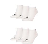 HEAD Herren Damen All Sports Sneaker Socken 6P (35-38, White)