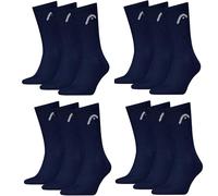 HEAD Herren Damen Sportsocken Crew Style im 12er Pack (39-42, Navy)