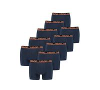 HEAD Herren Basic Boxers Boxer Shorts (5er Pack), Peacoat/orange, XXL
