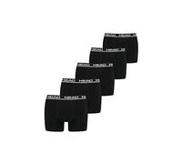 Boxershorts HEAD "HEAD BASIC BOXER 5P ECOM", Damen, Gr. M, schwarz, Obermaterial: 95% Baumwolle, 5% Elasthan, unifarben, körpernah, Unterhosen, mit elastischem Logobund (74994554-M) schwarz