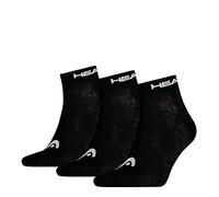 Head Herren Quarter 3p Sportsocken, Schwarz (Black 200), 35/38 (Herstellergröße: 035)