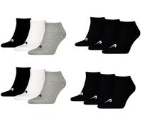 HEAD Herren Unisex Sneaker Socken All Sports 12P (43-46, Black/Grey White Black)