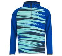 Head Kapuzenpullover Hoodie mit Kapuze Topspin (100% Polyester) royalblau/türkis Herren, Größe S