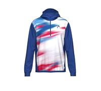 Head Kapuzenpullover Topspin Hoodie (Half-Zip, 100% Polyester) 2026 royalblau/weiss Herren, Größe XXL