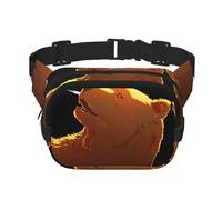 Head of a Brown Bear Bedruckte multifunktionale Hüfttasche, Unisex, trendige Kuriertasche, Reise-Sport-Aufbewahrungstasche
