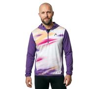 Head Kapuzenpullover Topspin Hoodie (Half-Zip, 100% Polyester) 2026 purple/weiss Herren, Größe XXL