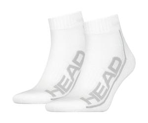 Head Socks Tennis 2er-Pack Stripe Quarter Herren Socken, weiß 35-38