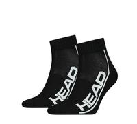 Head - SOCKS TENNIS 2P STRIPE QUARTER - schwarz 39-42