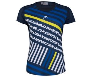 Head Tennis-Shirt Sammy Graphic Print dunkelblau Damen, Größe XS