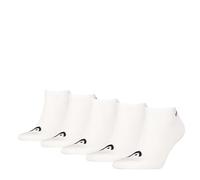 HEAD Unisex Sneaker Socken, 5er Pack - ELEMENTS ALL SPORTS SNEAKER ECOM, Kurzsocken, einfarbig Weiß 35-38