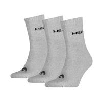 HEAD Unisex Crew Socken im Pack - Kurzsocken, Baumwollmix, einfarbig Grau 35-38 3er Pack (1x3P)