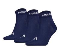 HEAD Unisex Quarter Socken, 3er Pack - Elements All Sport Quarter, Logo, einfarbig 39-42 Blau
