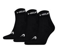 HEAD Unisex Quarter Socken, 3er Pack - Elements All Sport Quarter, Logo, einfarbig 39-42 Schwarz