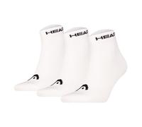 HEAD Unisex Quarter Socken, 3er Pack - Elements All Sport Quarter, Logo, einfarbig 43-46 Weiß
