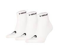 HEAD Unisex Quarter Socken, 3er Pack - Elements All Sport Quarter, Logo, einfarbig Weiß 39-42