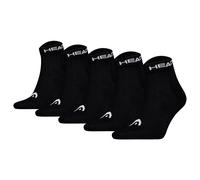 HEAD Unisex Quarter Socken, 5er Pack - ELEMENTS ALL SPORTS QUARTER ECOM, Kurzsocken, einfarbig Schwarz 35-38