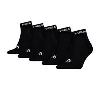 HEAD Unisex Quarter Socken, 5er Pack - ELEMENTS ALL SPORTS QUARTER ECOM, Kurzsocken, einfarbig Schwarz 39-42