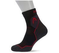 HEAD Unisex Quarter Socken, Black / Red, 43-46 EU