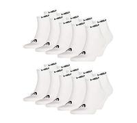 HEAD Unisex Quarter Sportsocken im 10er Pack Weiß 35/38