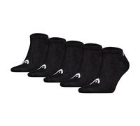 HEAD Unisex Sneaker Socken, 5er Pack - ELEMENTS ALL SPORTS SNEAKER ECOM, Kurzsocken, einfarbig Schwarz 39-42