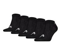 HEAD Unisex Sneaker Socken, 5er Pack - ELEMENTS ALL SPORTS SNEAKER ECOM, Kurzsocken, einfarbig 43-46 Schwarz