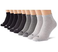 Head Unisex Sneaker Socken, Schwarz/Grau, 39/42 (9er Pack)