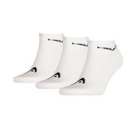HEAD Unisex Sneakersocken, 3er Pack - weicher Baumwollmix, einfarbig Weiß 35-38