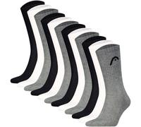 HEAD Unisex Socken, 12er Pack - All Sport Training Crew, Sportsocken, Logo 43-46 Grau/Weiß/Schwarz