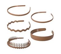 Headbands with Teeth, Non-Slip Flexible Hair Comb Bands, 5 Pieces Durable Hairs Control Headwear Set, Comfortable Hair Accessories for Women, Makeup, Face Washing, Yoga, Running, and Everyday Use