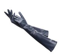 HEAITHpool 50 cm Lange Lederhandschuhe Damen Lederhandschuhe Warme Damen Winterhandschuhe Einfache Damenhandschuhe Dark blue L