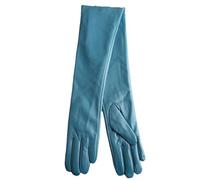 HEAITHpool 50 cm Lange Lederhandschuhe Damen Lederhandschuhe Warme Damen Winterhandschuhe Einfache Damenhandschuhe Blue M