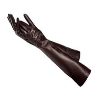 HEAITHpool 50 cm Lange Lederhandschuhe Damen Lederhandschuhe Warme Damen Winterhandschuhe Einfache Damenhandschuhe Jujube M