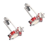 HEALEEP 2 Stück Manschettenknöpfe in Trommel Design aus Messing Kreative und Leichte Hemdmanschettenknöpfe für Herren mit Besonderer Kleidungsschmuckfunktion im Büro und Beim Date