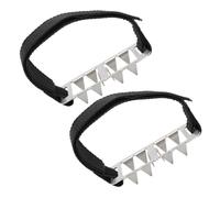 HEALEEP Edelstahl Steigeisen mit Rutschfesten Schuhüberzügen 10 Zahn Spikes für Winterwandern und Eis 1 Paar Schneefeldklammer für Schuhe