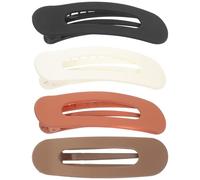 HEALEEP Französische Haarspangen für Damen und Mattierter Oberfläche mit Festem 4 Stück Packung aus Kunststoff Kleine Haarklammern im Eleganten Enten Schnabel Design