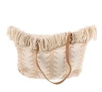 HEALEEP Große Gewebte Schultertasche mit Quasten aus Baumwolle Leichte Damen Tragetasche mit Dekorativem Design Praktisch und Einfach zu Kombinieren für Strandparty