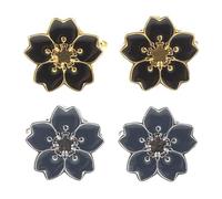 HEALEEP Japanische Blüten Manschettenknöpfe aus Legierung 2 Paare Elegante Business Accessoires für Damen Komfortabel und Sicher Stilvoll für Formelle Anlässe
