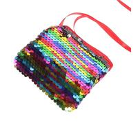 HEALEEP Modische Paillettenhandtasche mit Münzfach und Baumwolle für Mädchen und Damen Kleine Umhängetasche zum Camping und Am Strand