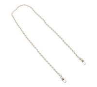 HEALEEP Verstellbarer Crossbody Taschengurt Weiß PU Leder Schulterriemen Metallkette Ersatzriemen für Handtaschen Umhängetaschen Clutch Bags